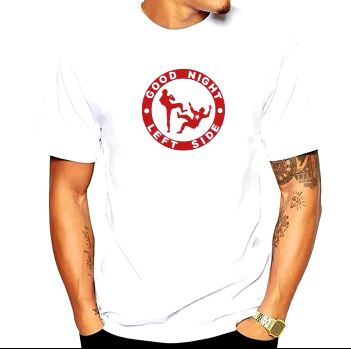 Good Night left side t-Shirt