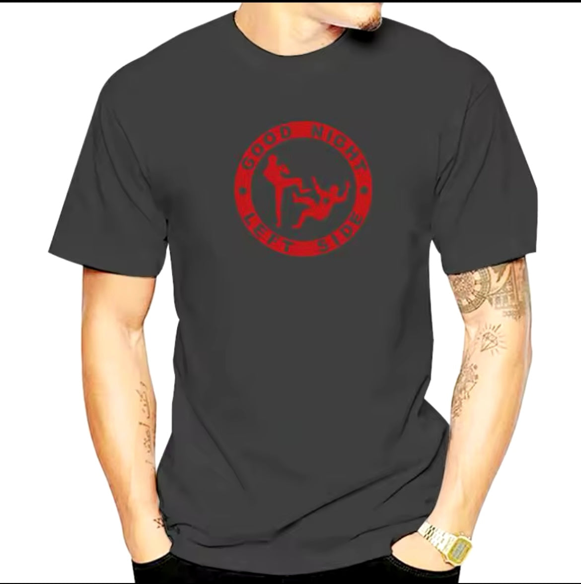 Good Night left side t-Shirt