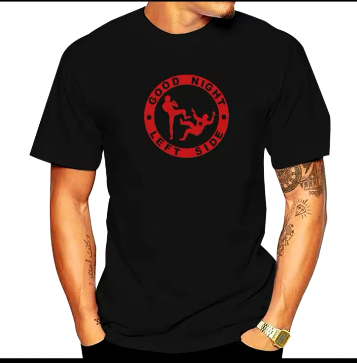 Good Night left side t-Shirt