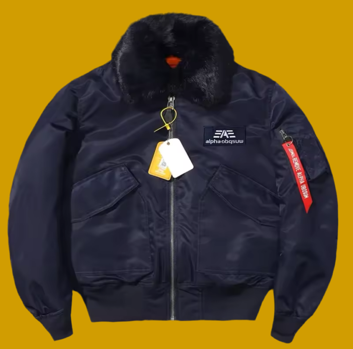 Alpha martin bomberjacked whit removable patch