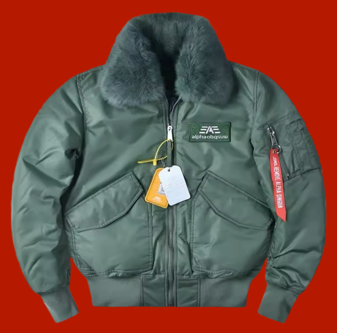 Alpha martin bomberjacked whit removable patch