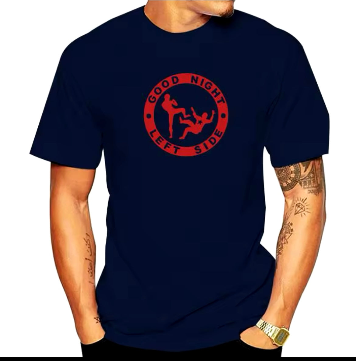 Good Night left side t-Shirt