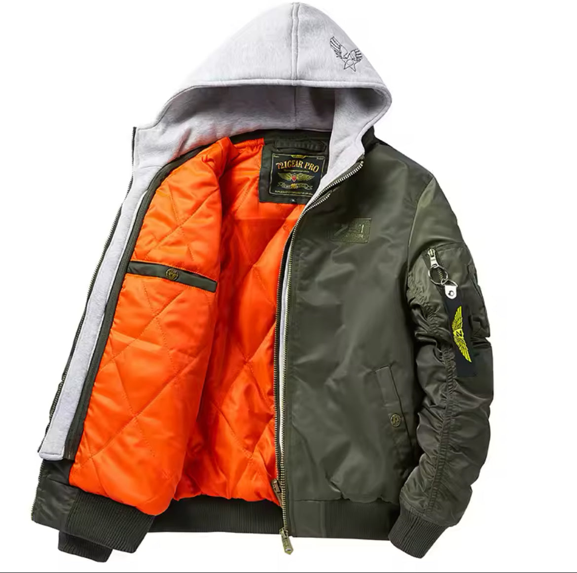 Hooded MA1 bomberjacked