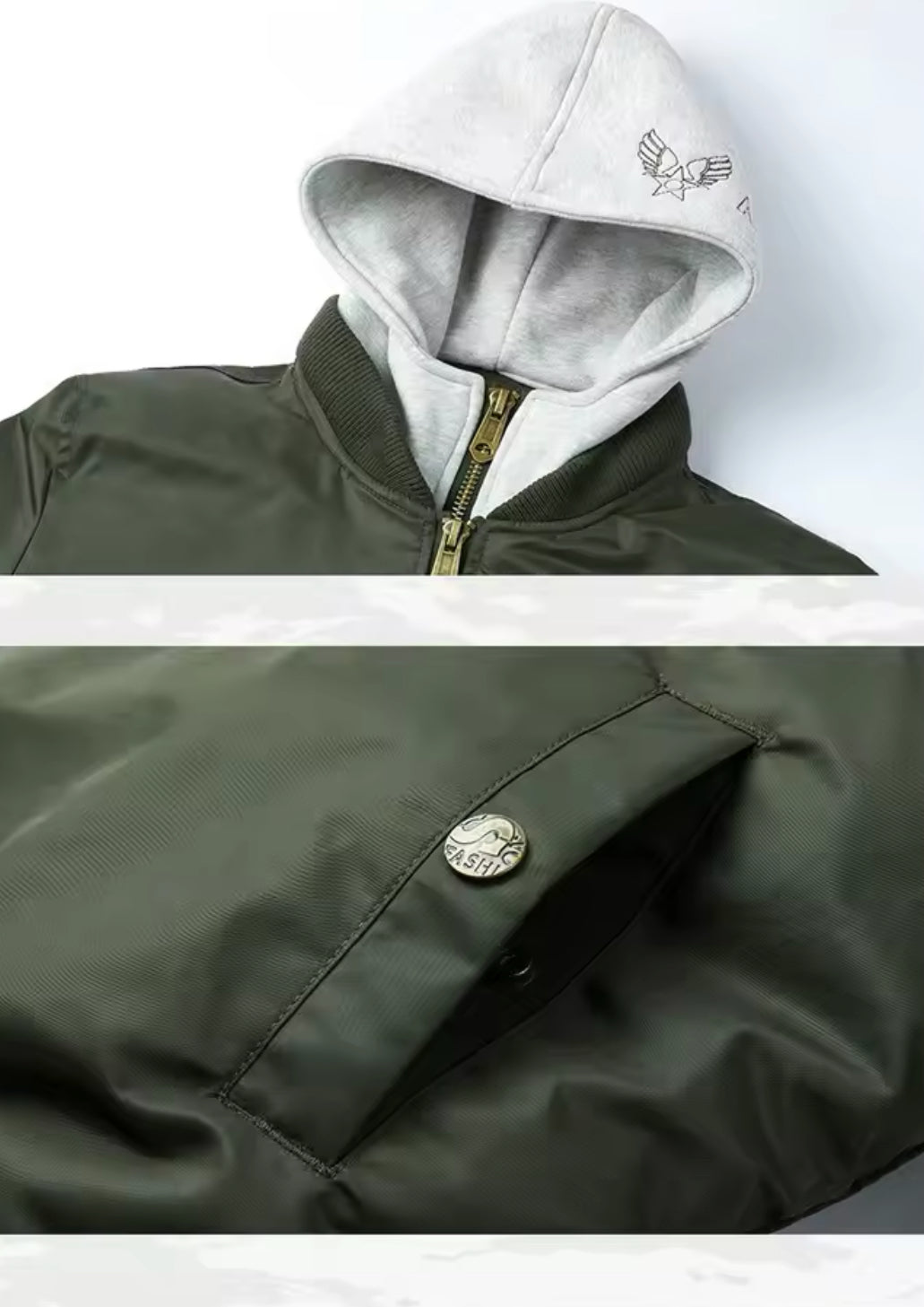 Hooded MA1 bomberjacked