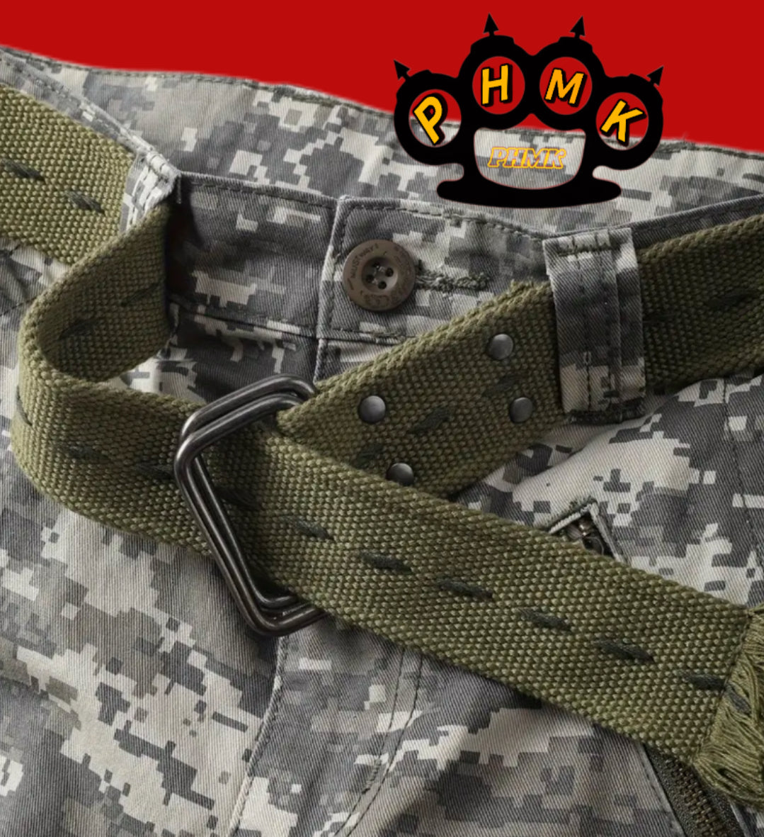 Schwarz weiss Cargo Hose