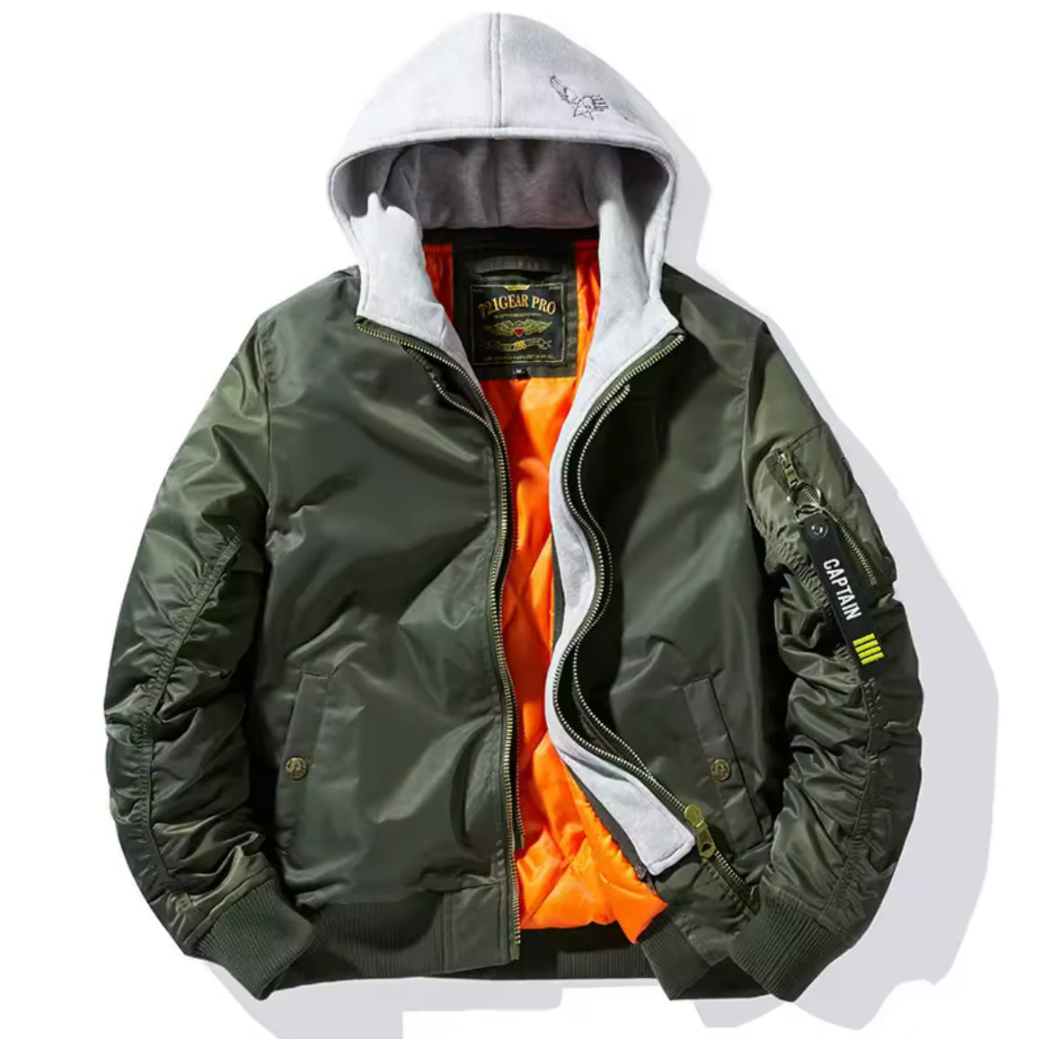 Hooded MA1 bomberjacked