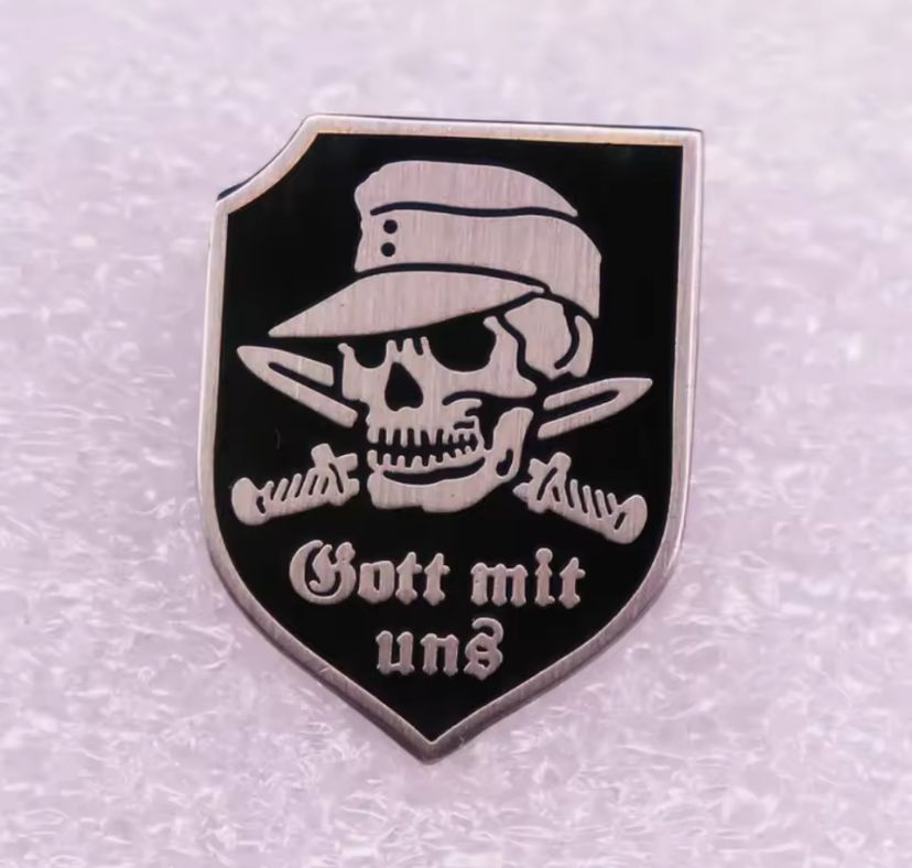 Gott mit uns Schädel pin Broschen
