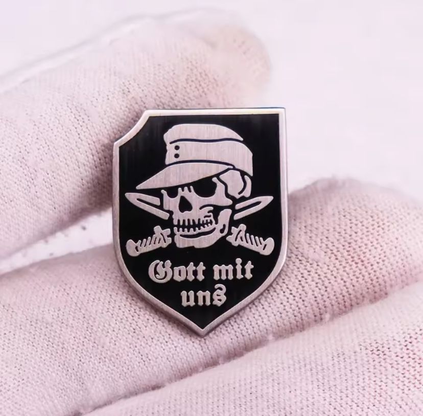 Gott mit uns Schädel pin Broschen