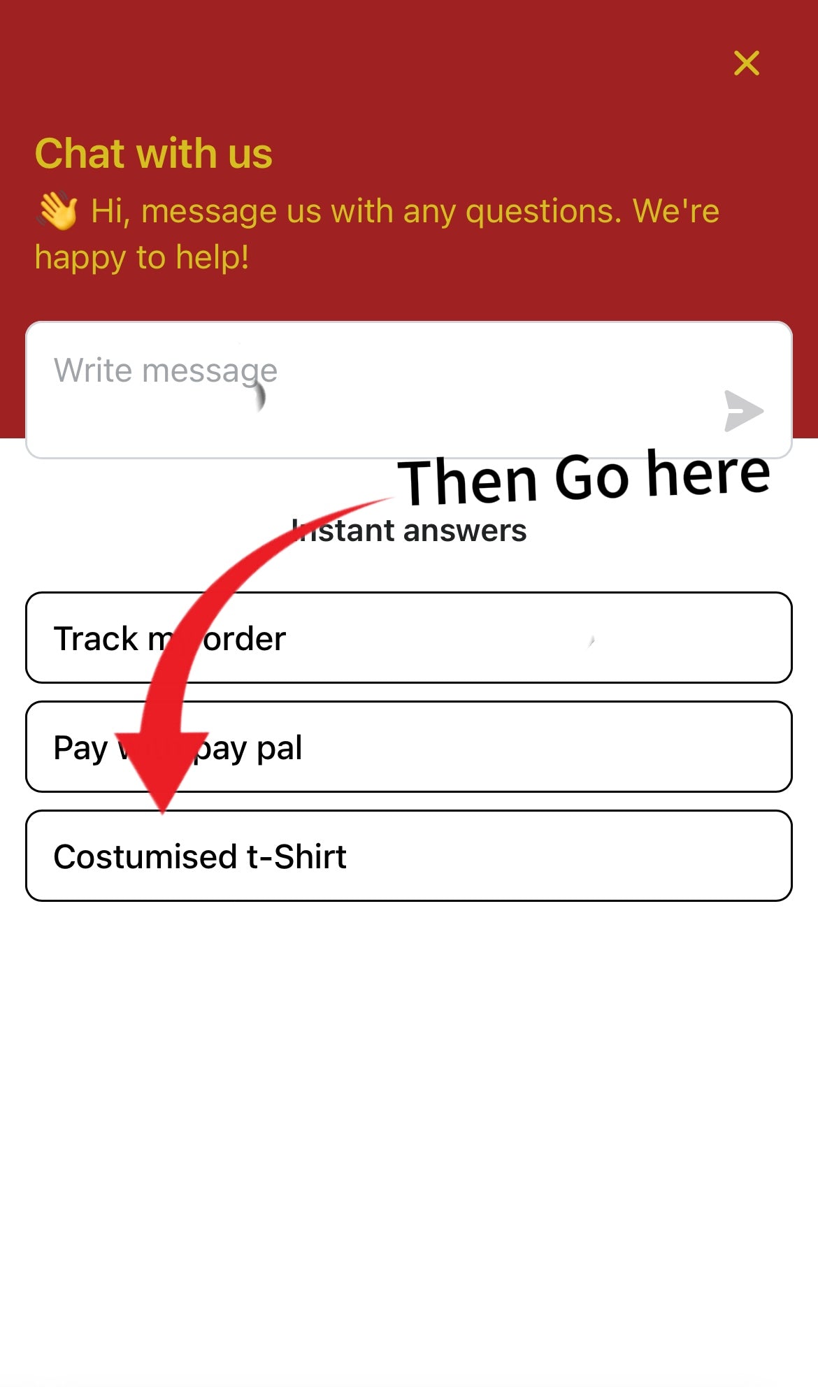 Costumised t-Shirt